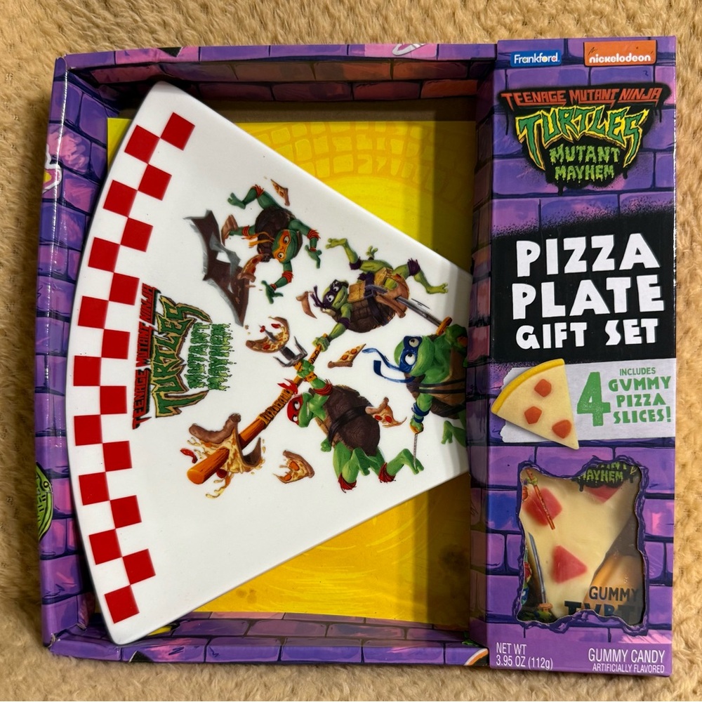 Nickelodeon TMNT Pizza Plate Set - Red and Green